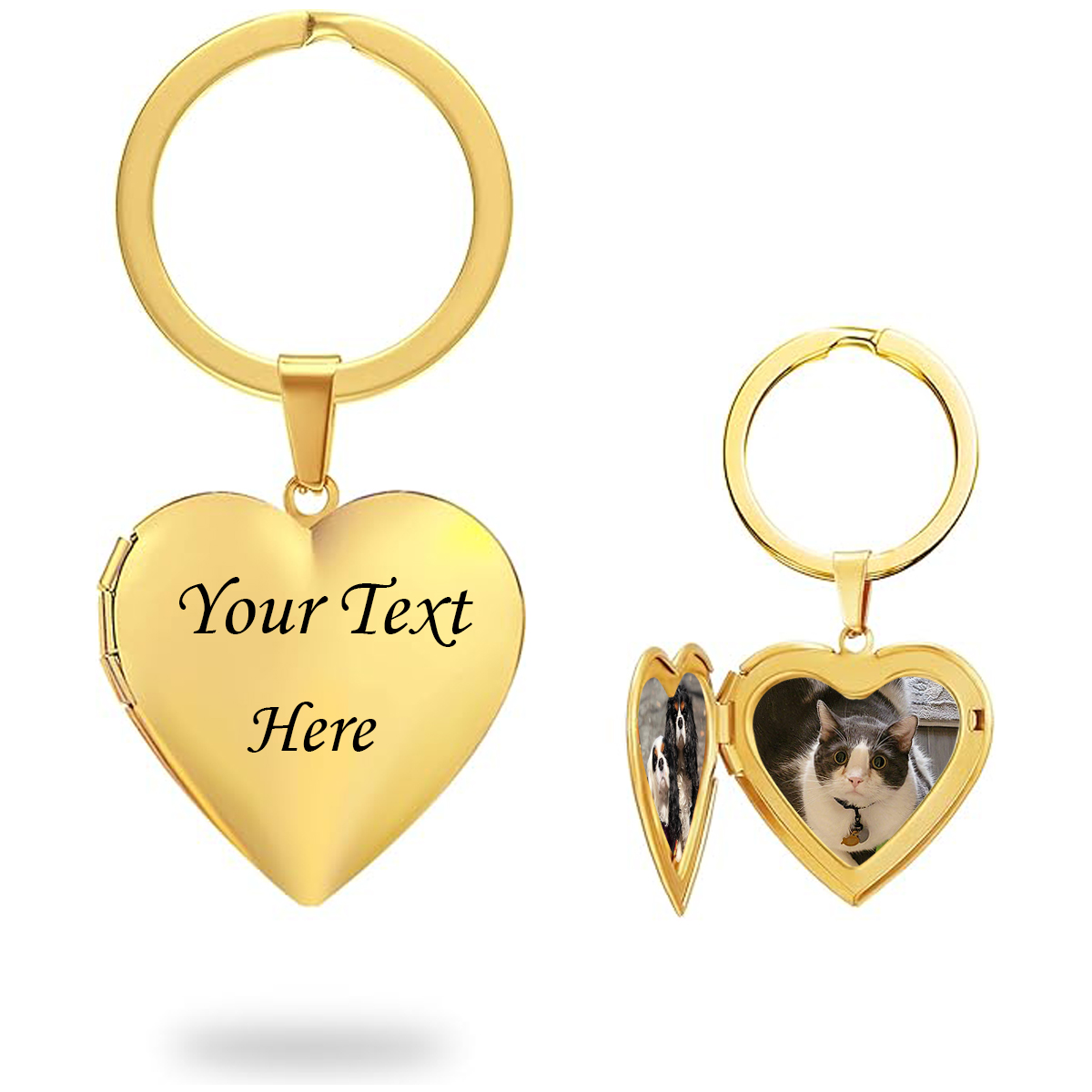 Custom Star Map - Customized Key Chain, Stainless Steel Heart