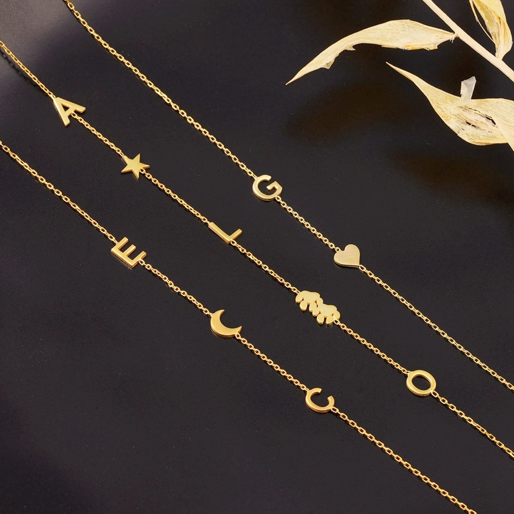 Custom Initial Name Necklace C - đánh giá và giá Birth Flower Necklace