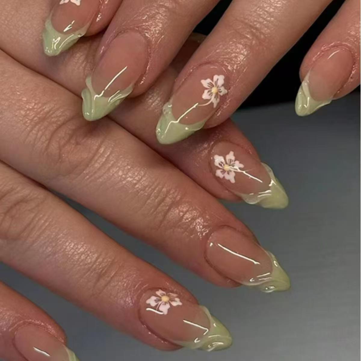 24pcs Simple Green French Fake - đánh giá và giá Pressed Flower Art