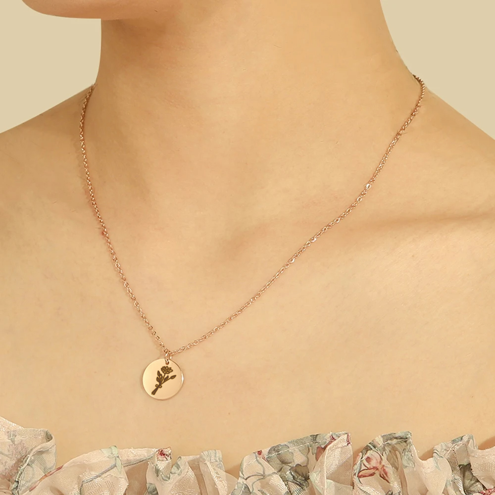 Custom Birth Month Flower Neck - đánh giá và giá Birth Flower Necklace