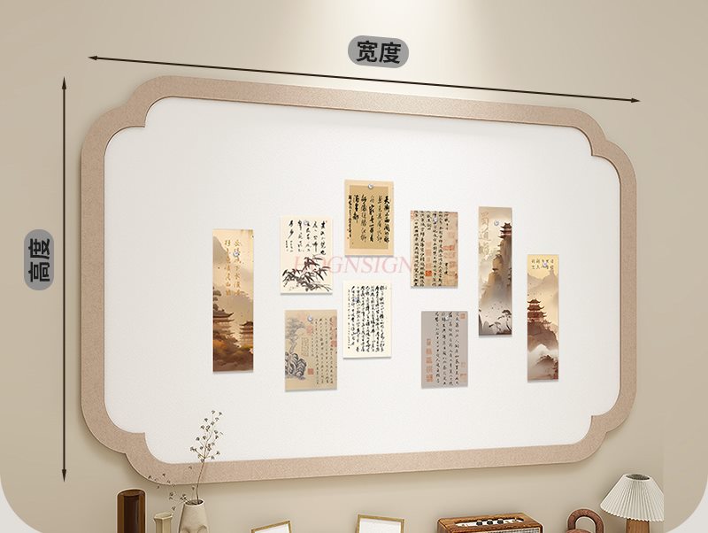 1pcs National style felt board - đánh giá và giá Engraved Wood Frame