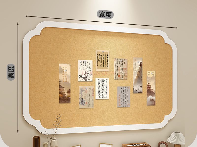1pcs National style felt board - đánh giá và giá Engraved Wood Frame