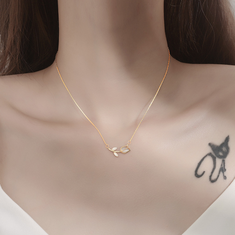 Stainless Steel Rose Tulip Cry - đánh giá và giá Birth Flower Necklace