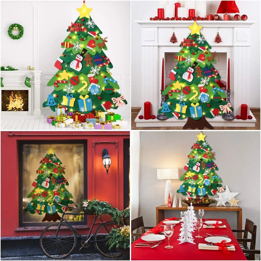 DIY Felt Christmas Tree with D - đánh giá và giá Family Tree Print