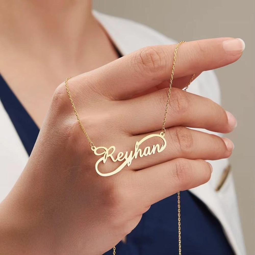 Custom Infinity Name Necklace  - đánh giá và giá Birth Flower Necklace